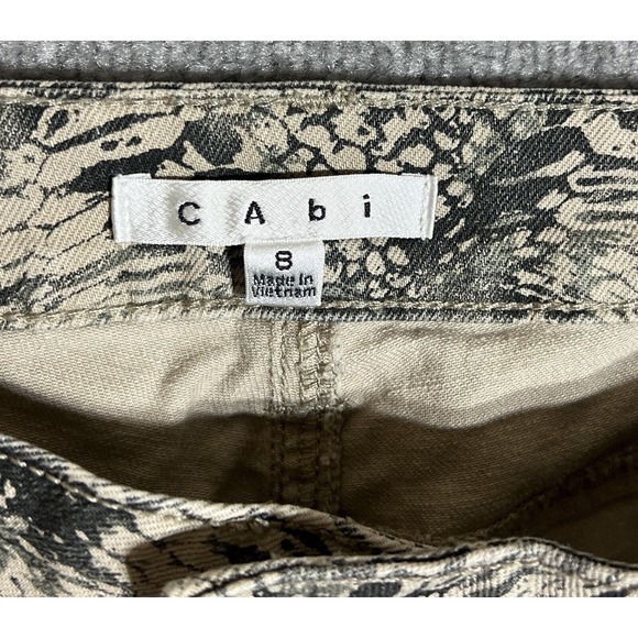 Cabi Diamondback Snakeskin Skinny Jeans Womens Size 8 Stretch Pockets Style‎ 958 - Picture 3 of 9